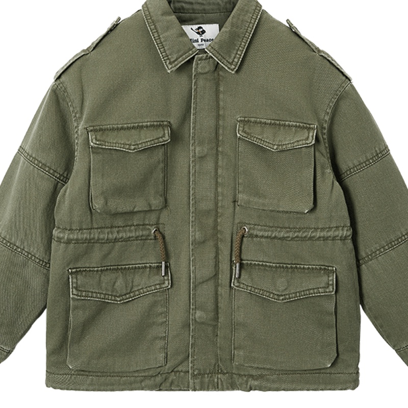 minipeace太平鸟童装男童风衣春秋外套儿童牛仔夹克潮童工装