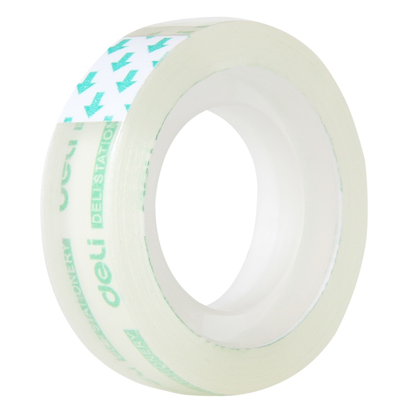 得力(deli)30029文具透明胶带学生文具手工使用胶布12mm*18m 6卷/筒 10筒装
