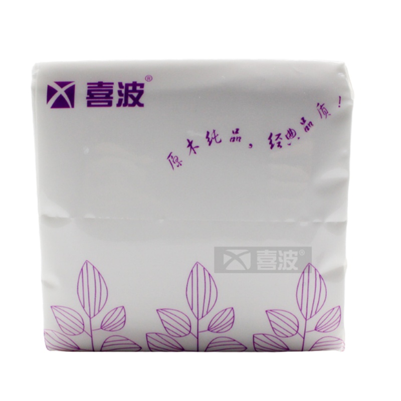 喜波 软包装面巾纸3层150抽 公用面巾纸抽取式面巾纸抽一箱100包