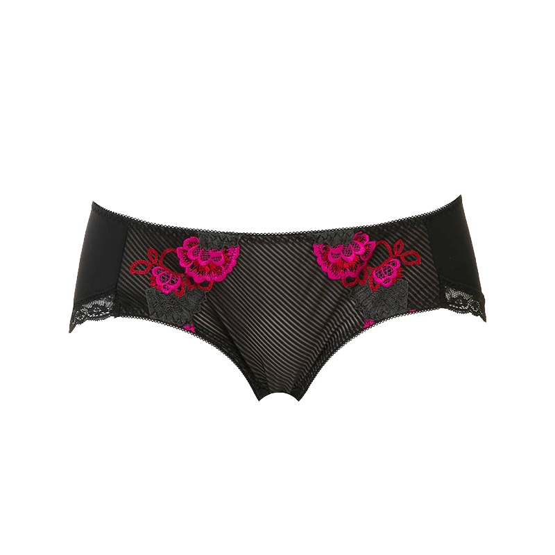 古今刺绣中腰三角内裤女士高弹力蕾丝性感舒适包臀透气 1G207