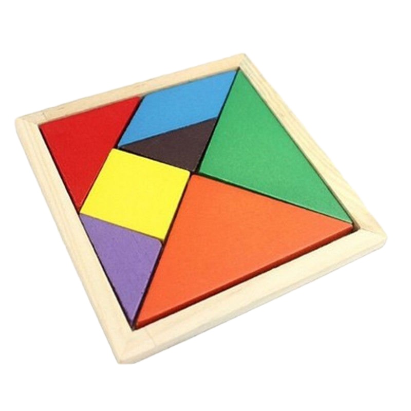 俄罗斯方块拼图积木制幼儿童早教益智力开发男女孩玩具套装3-6岁 七巧板