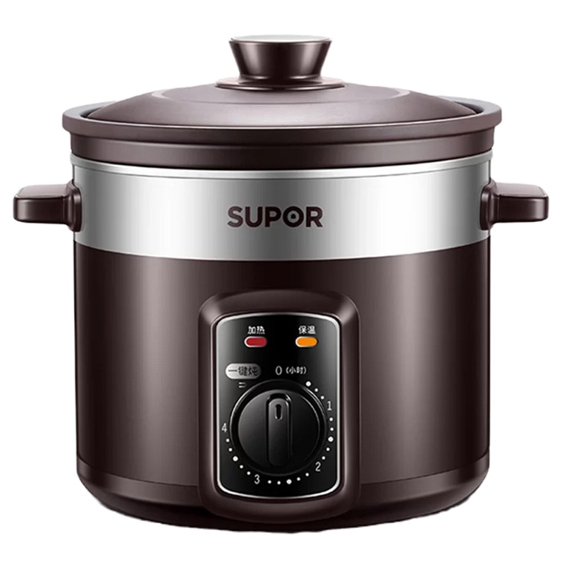 苏泊尔电炖锅 DG40YK6 土陶釜胆 瓦罐汤 炖盅 煲汤锅 炖汤锅 煮粥 4L 立体加热
