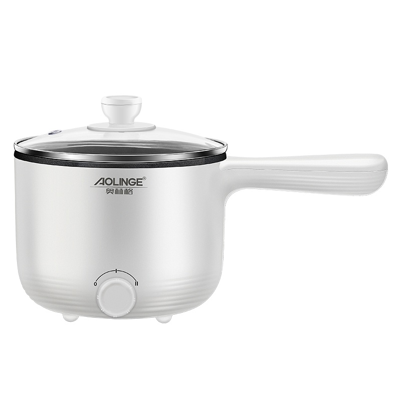 奥林格(AOLINGE) ZG-304 学生锅宿舍小电煮锅寝室家用煮面煲汤迷你小功率电热火锅多功能用锅煎炒煮一体1.2L