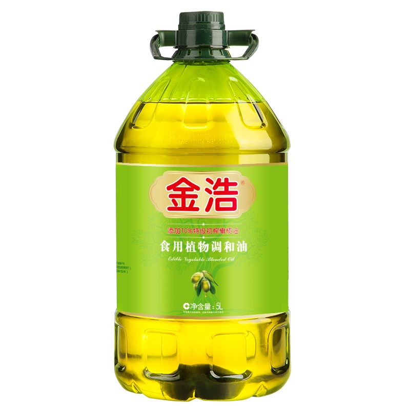金浩橄榄食用调和油5L 添加10%初榨橄榄油物理压榨