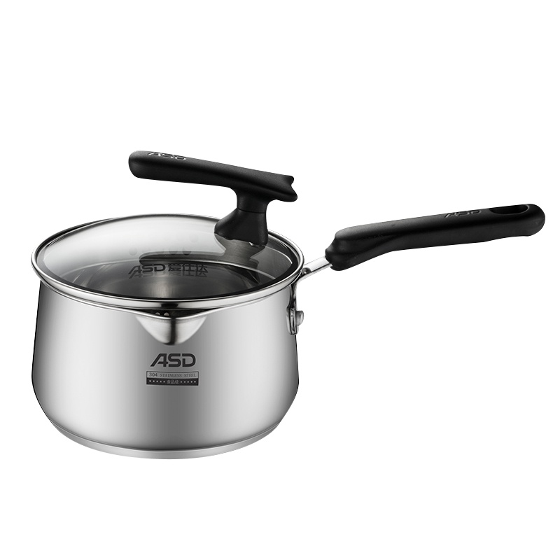 爱仕达(ASD)16CM奶锅 不锈钢奶锅 304不锈钢 耐高温 磁通复底 磁炉明火通用NS16L1Q