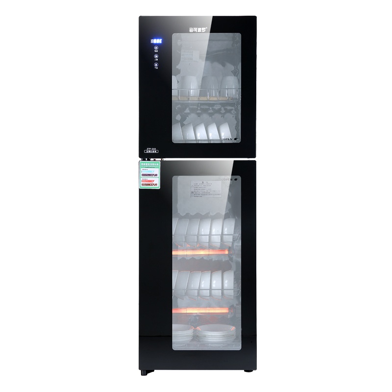 马可波罗 消毒柜210L大容量立式家用商用智能触控125°C高温消毒烘干存放一体上下双层台式碗筷柜G03-210