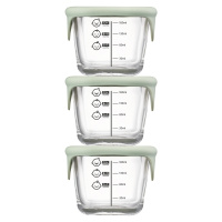 乐扣乐扣(LOCK&LOCK) 微波炉饭盒玻璃保鲜盒套装 三叶草便当包 LLG509S3 230ML