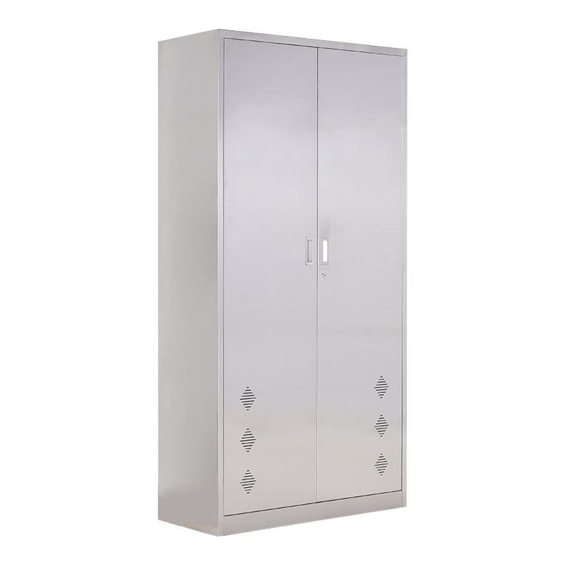 京洛304不锈钢清洁柜家用阳台校用卫生柜带锁酒店保洁工具收纳柜定制