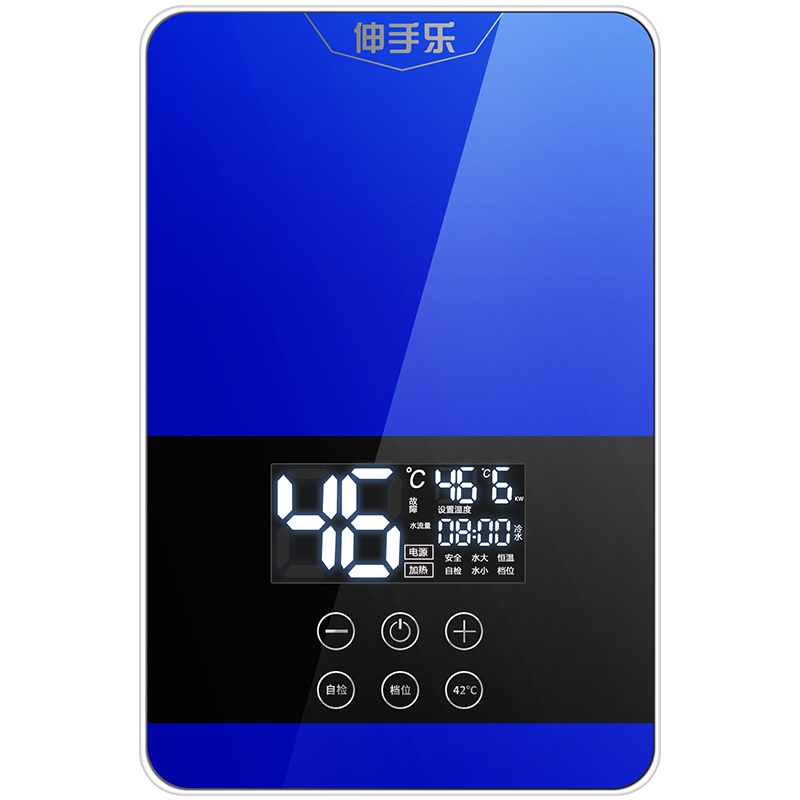 伸手乐SL-X7-60小型即热式电热水器壁挂式家用淋浴快速热洗澡机恒温6kw(不包 安装,需要安装见详情)