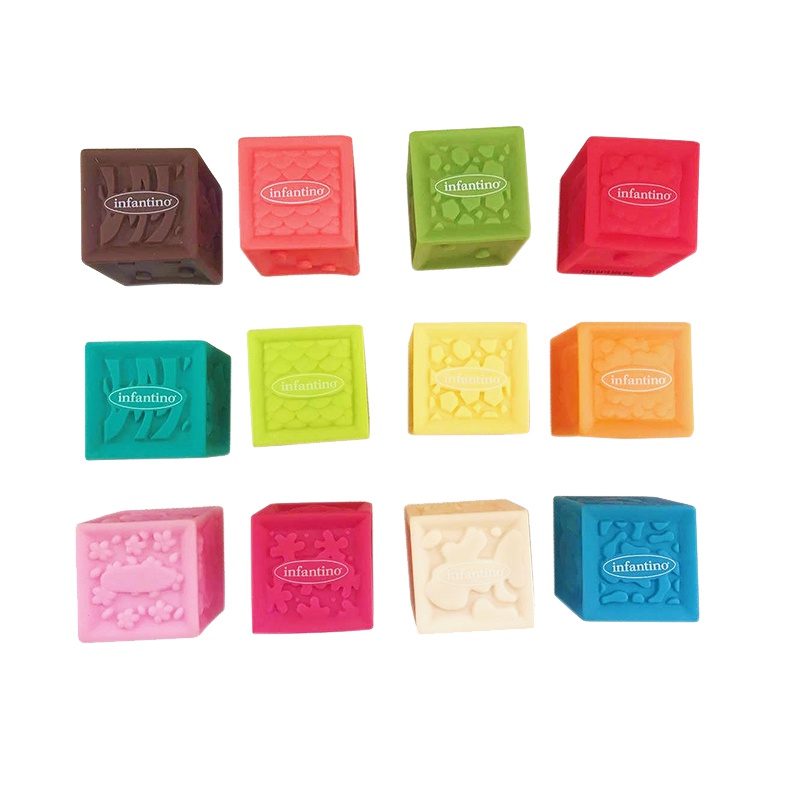 美国婴蒂诺infantino捏捏乐乐趣堆叠积木婴幼玩具男孩女孩益智玩具