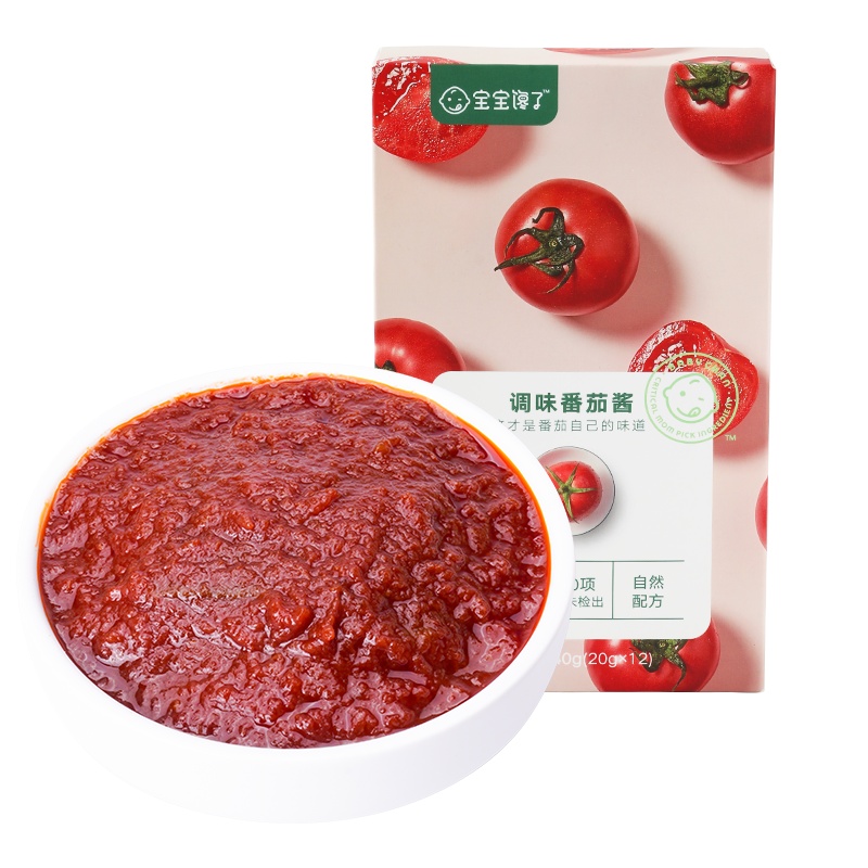 宝宝馋了无添加辅食拌饭料调味儿童番茄蕃茄酱单盒装240g