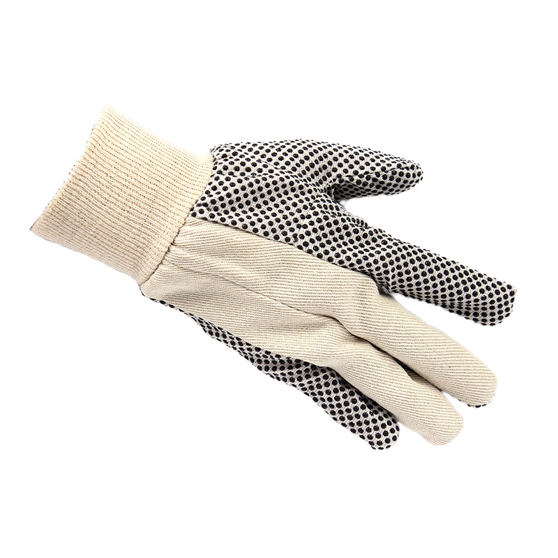 君御7300帆布点塑手套10副棉布衬里,PVC点塑至掌部,虎口加强