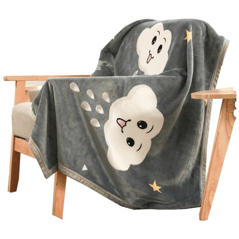 家柏饰(CORATED)夏季单人薄款小毛毯办公室盖腿小毯子保暖空调毯午睡毯珊瑚绒便携