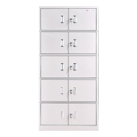 兴福隆钢制办公文件柜铁皮柜矮柜资料密码带锁凭证档案员工储物更衣柜分体五节柜