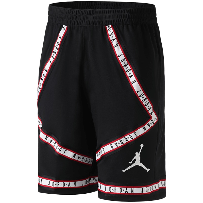 耐克男装运动短裤春JORDAN系列时尚拼接休闲运动裤AJ1109 L AJ1109-010黑+白