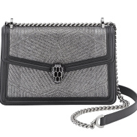 【预定】BVLGARI宝格丽 Serpenti Diamond Blast经典蛇头单肩包289478水蛇皮/牛皮革