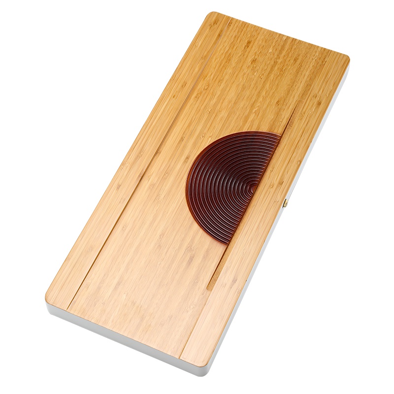 常生源 茶盘茶托 实木竹制功夫茶盘 茶台茶海 简约家用功夫茶具 旭日茶盘