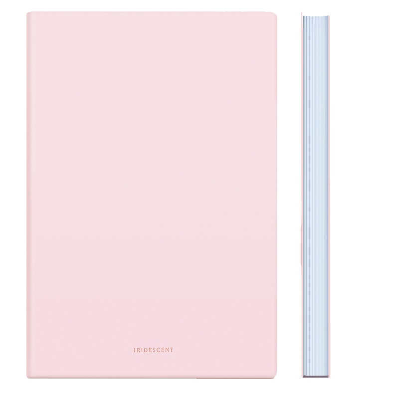 得力22283软面贴芯皮面本A5/96张(浅蓝)少女心清新糖果色会议记录本