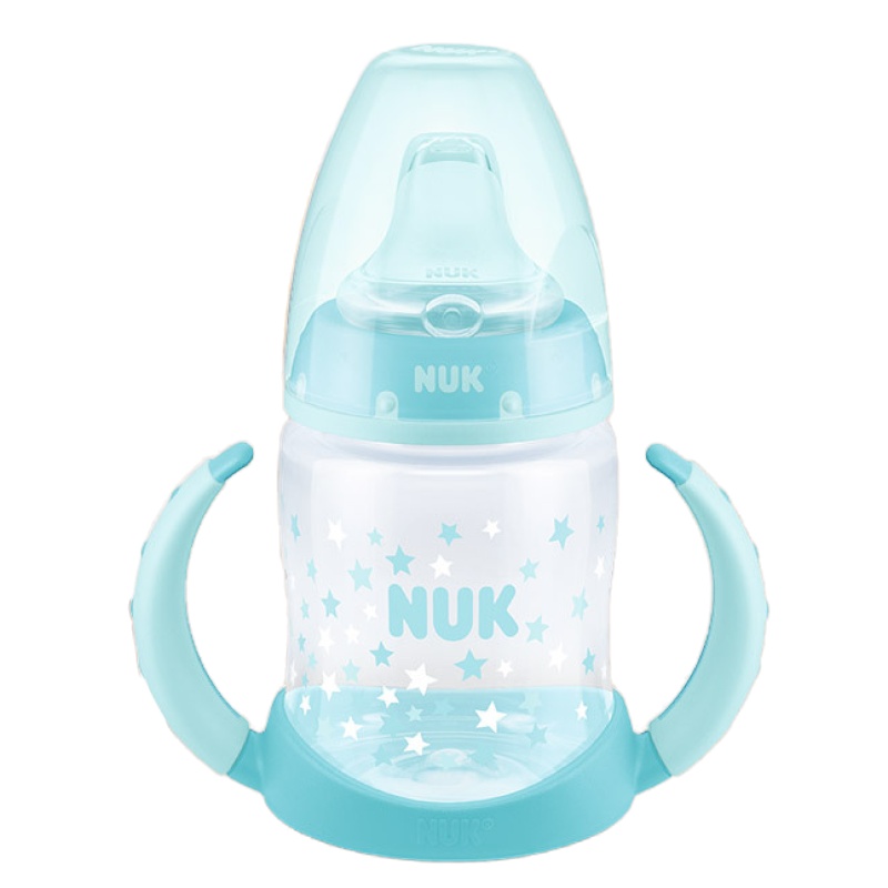 德国NUK学饮杯宽口PP两用学饮杯鸭嘴杯150ML宝宝喝水杯颜色随机