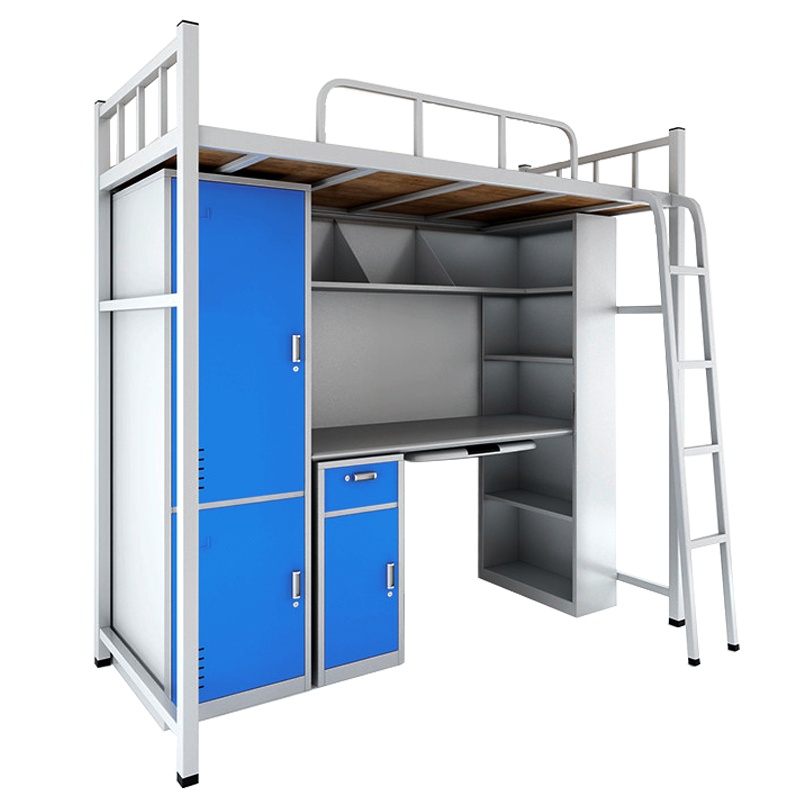 [硕辉]SH-多功能公寓床 钢制上床下桌加柜子 2000*900*2000mm