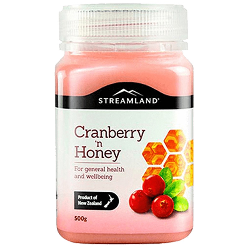 [产自新西兰]新溪岛(Streamland)蔓越莓味水果蜜 500g/瓶 进口蜂蜜 冲调饮品 新西兰进口