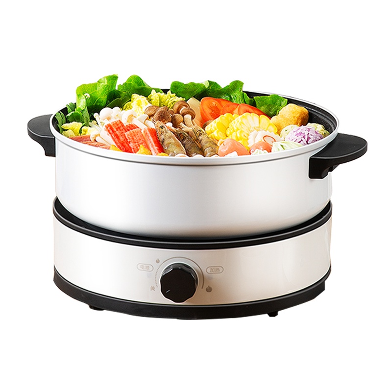 昂爵(angjue)电火锅锅家用5L大容量双味鸳鸯小电火火锅分体式多功能一体锅不粘锅宿舍锅学生电煮锅电炒锅2-8人使用