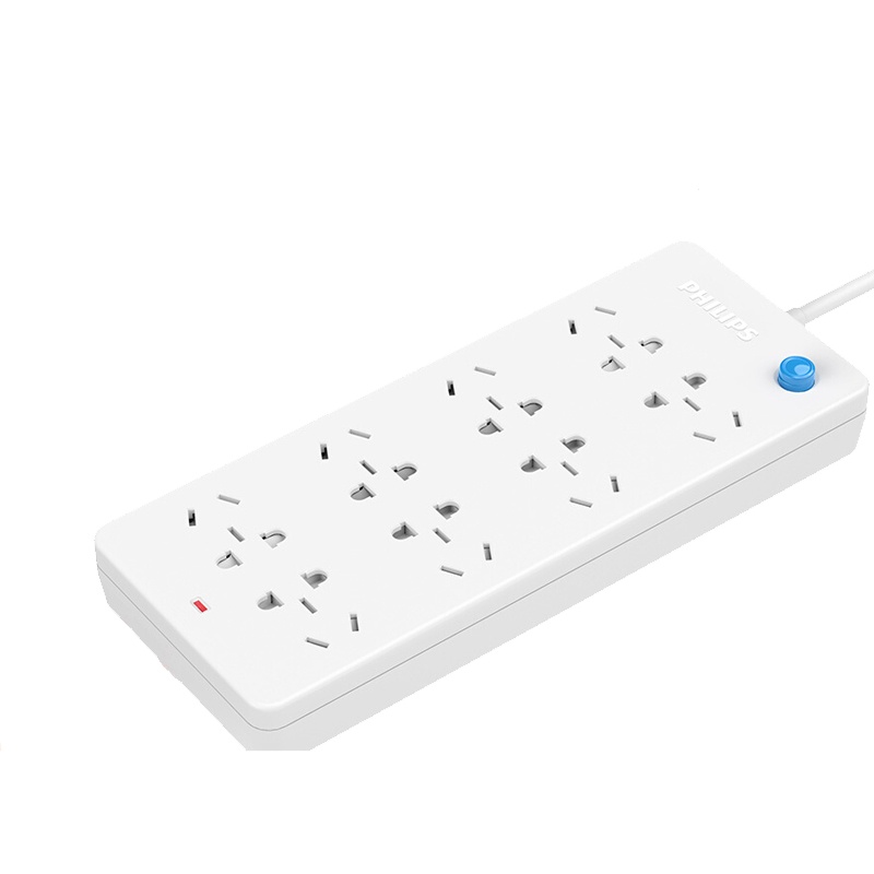 飞利浦(PHILIPS)新国标安全插座 8孔位总控 电源插排