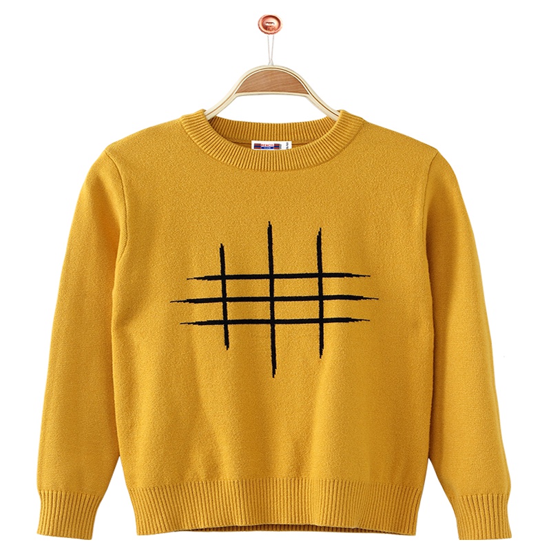 铅笔俱乐部童装2019秋装新款男童长袖毛衣中大童毛衫儿童圆领毛衣