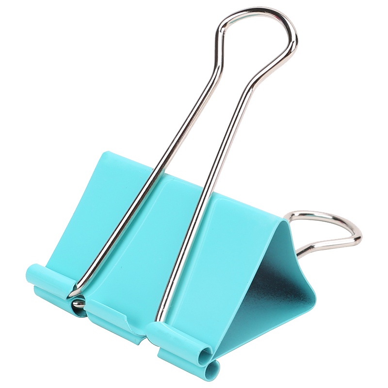 得力(deli) 8556ES 彩色长尾夹 15mm 多色混装 XHJ 60只/盒