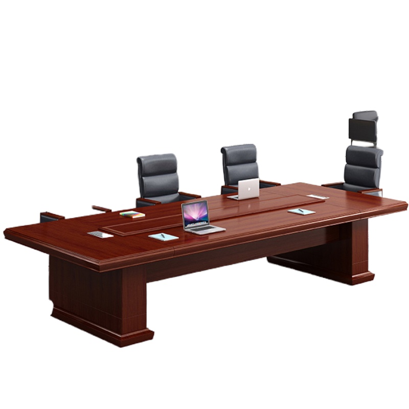 顶鸿DH-HY0725会议桌长桌贴实木皮会议台会议室洽谈桌油漆长条桌接待桌办公桌3.5米