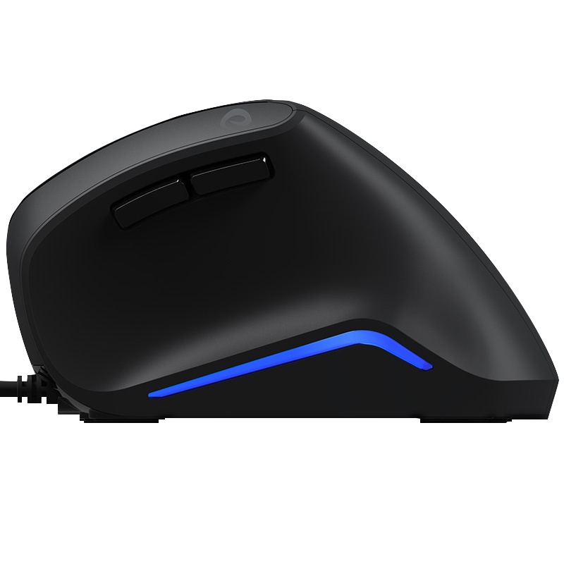 达尔优LM108无线双模垂直鼠标办公鼠标游戏鼠标垂直鼠标女生鼠标牧马人鼠标 LM108 无线双模垂直鼠标[黑色]