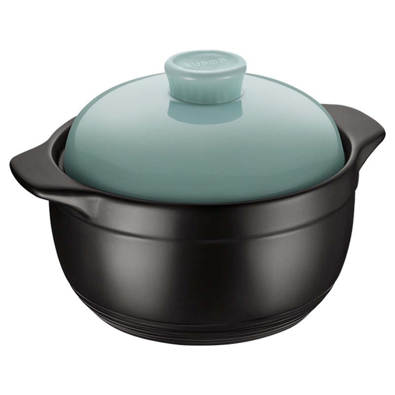 苏泊尔(SUPOR)新陶养生煲.怡悦系列砂锅陶瓷煲炖汤煲汤炖锅新陶煮粥饭明火专用3L EB30CAT01送汤勺竹垫手套