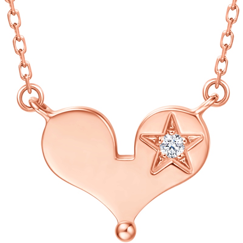 新款 周大福Y时代小心意系列心有所鼠简约款18K金钻石项链U180717