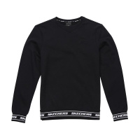 Skechers斯凯奇女装套头卫衣 纯色圆领休闲长袖衫L2SP2CTW01