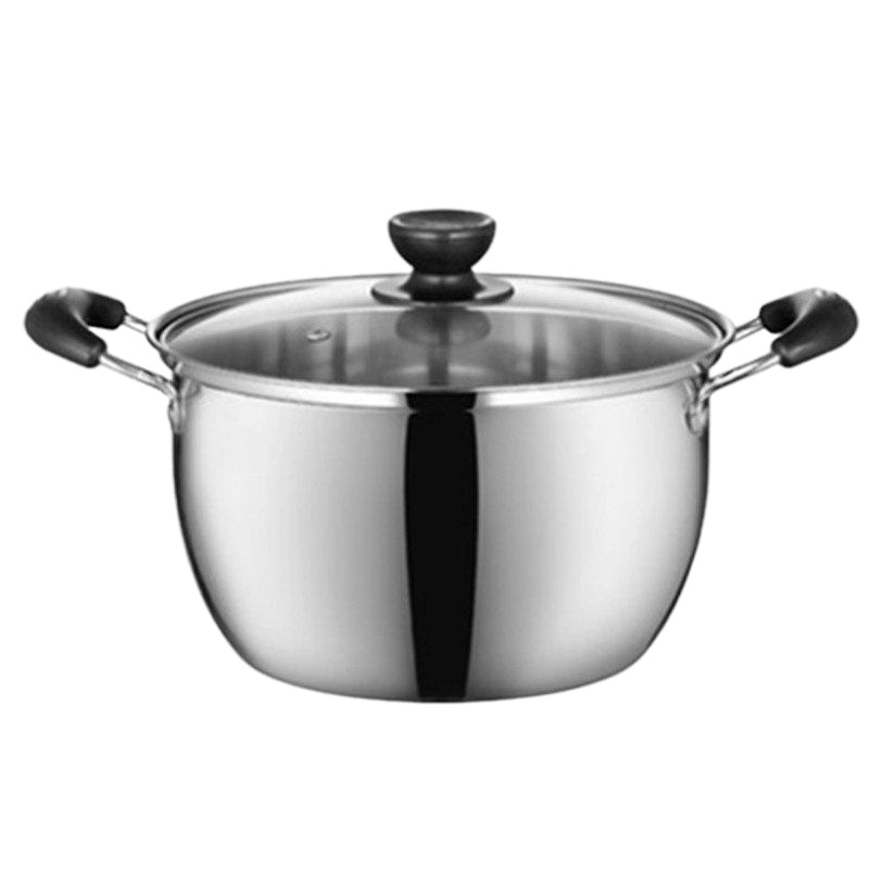 特厚]无磁不锈钢汤锅火锅煲汤锅具家用煮粥不粘锅奶锅电磁炉 FENGHOU 17.5cm汤锅[偏小]