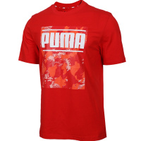 PUMA彪马男装logo迷彩透气圆领短袖休闲T恤579552-47