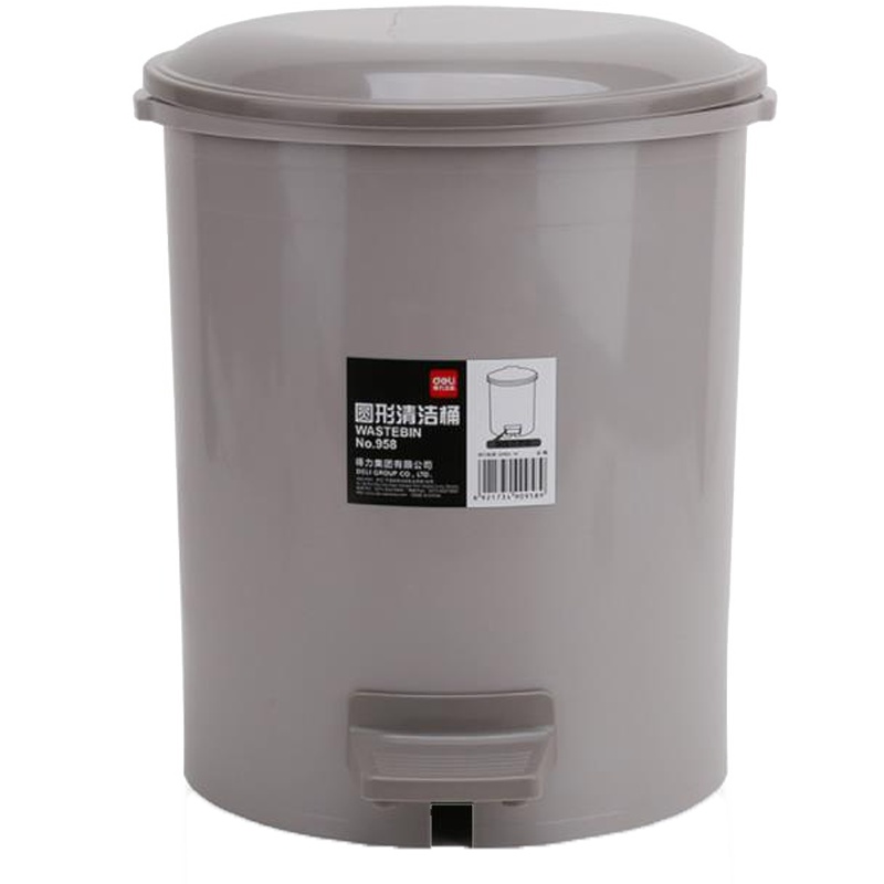 得力清洁桶 得力 958 脚踏清洁桶 得力垃圾桶 纸篓 废纸篓 垃圾篓