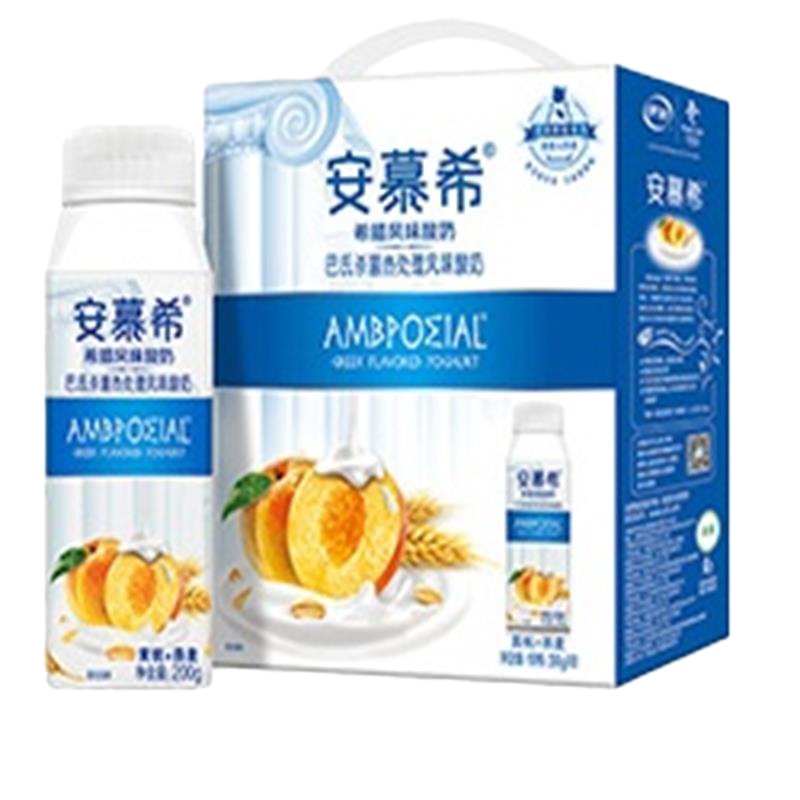 牛奶安慕希黄桃燕麦酸奶200g*10瓶/箱