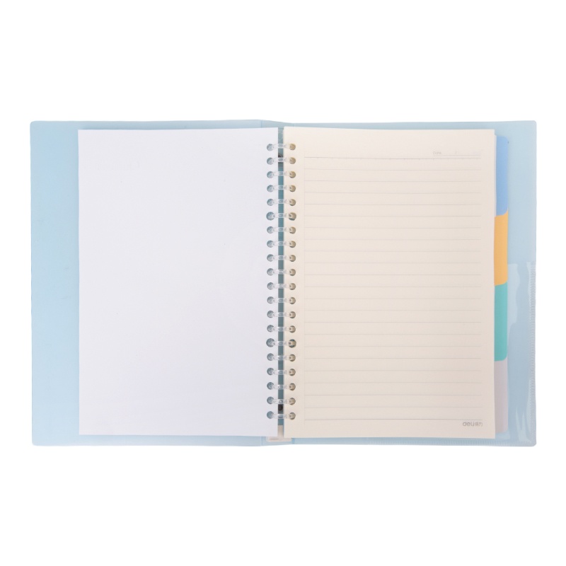 得力 HB560 B5/60张活页笔记本子 内页可拆卸记事本浅调系列