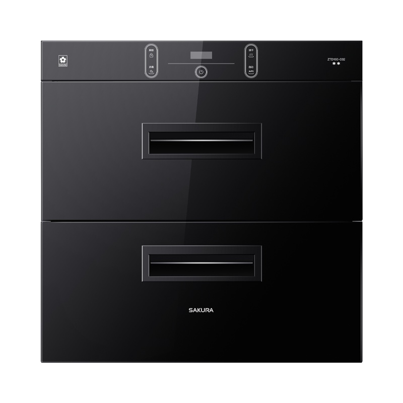 樱花(Sakura)嵌入式消毒柜臭氧红外线 高温烘干 下层二星级 家用消毒碗柜自营ZTD100-C02