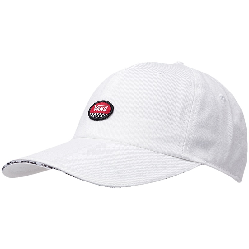 VANS范斯女帽运动帽休闲鸭舌帽遮阳帽子VN0A4USMWHT