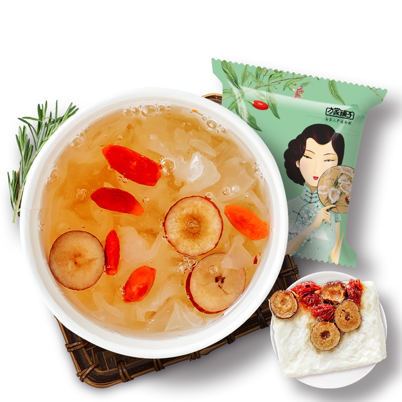 方家铺子 冻干红枣枸杞银耳汤90g 办公室白领速食免煮银耳羹
