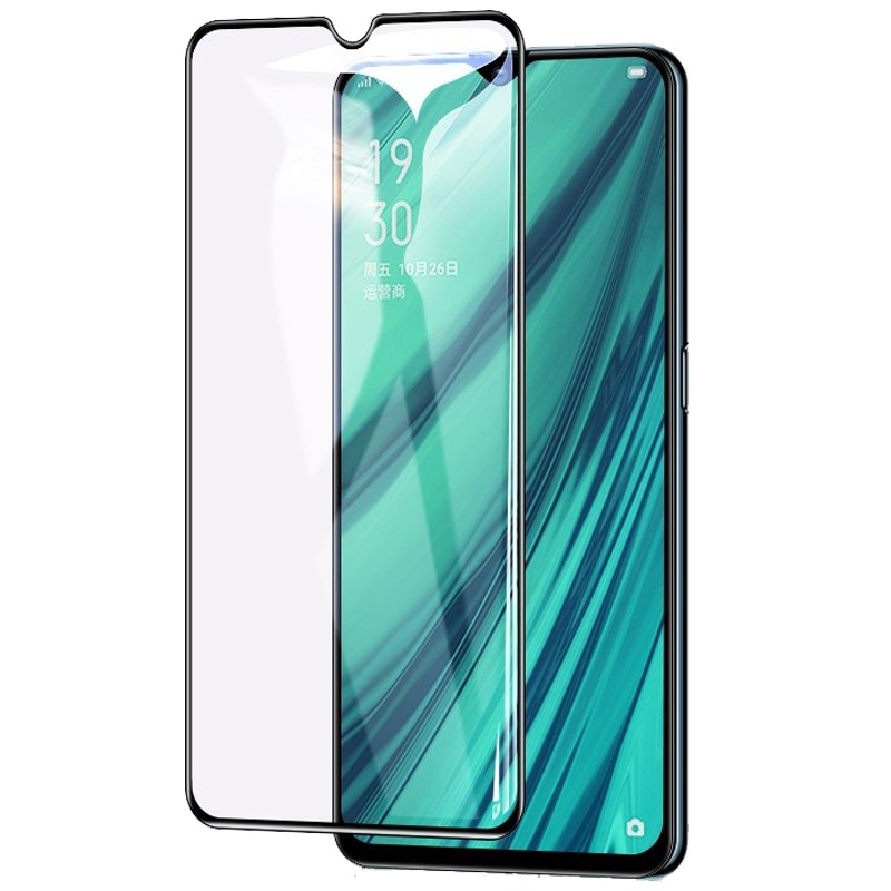 [买2送磨砂壳]轻万适用oppoa11x钢化膜全屏黑色高清透明防摔贴膜oppo手机保护膜全玻璃