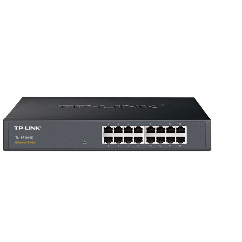 普联(TP-LINK)16口 百兆铁壳桌面非网管交换机SF1016D 分线器监控可上机柜架网吧防雷