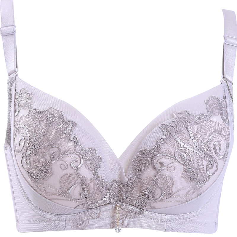 莎莲妮无钢圈深v性感收副乳调整型聚拢文胸女内衣小胸胸罩