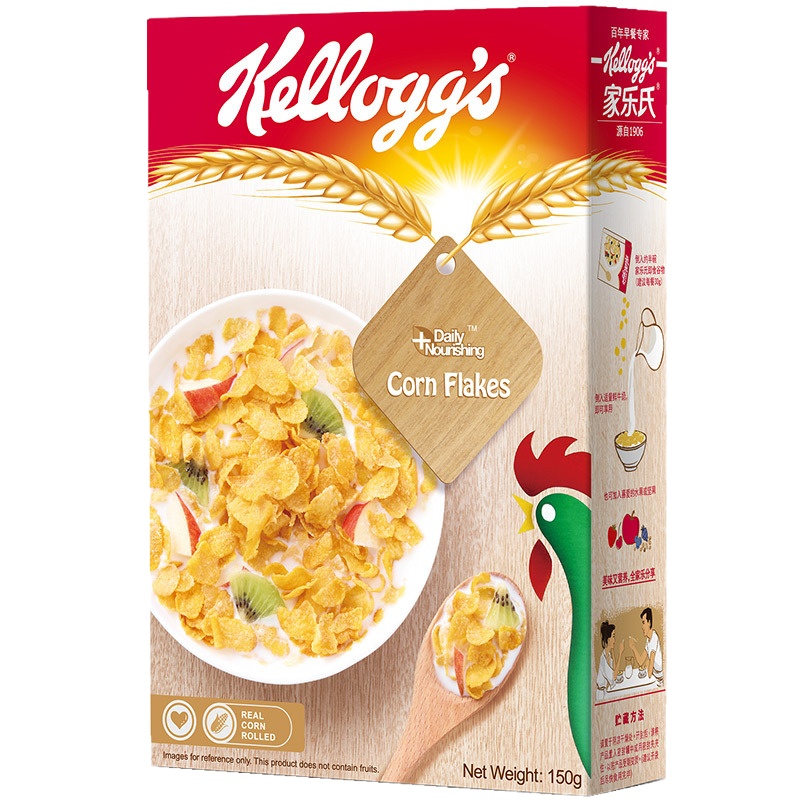 家乐氏(Kellogg‘s)进口麦片玉米片多口味谷物早餐即食麦片 玉米片原味150克