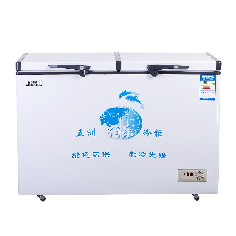 五洲伯乐(WUZHOUBOLE)WR/WF-345 308升卧式冷柜 冰柜 家商两用 顶开门 冷藏冷冻转换柜 (白色)