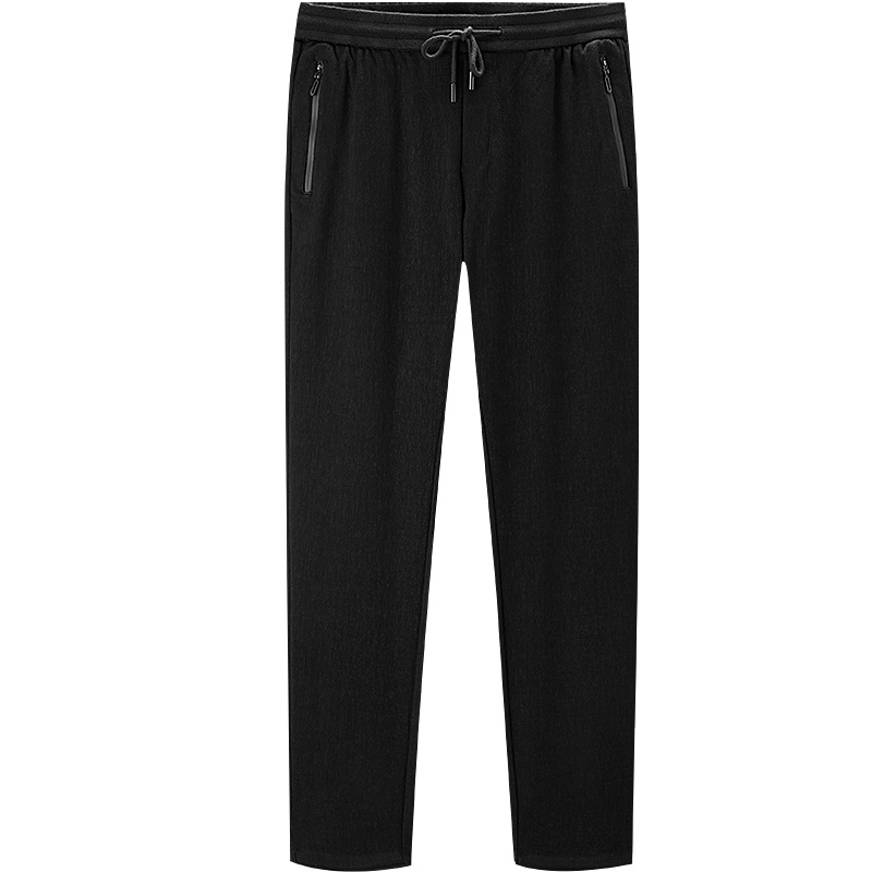 HLA海澜之家松紧腰运动休闲裤2019秋季中腰微弹休闲长裤男HKCAD3R209A