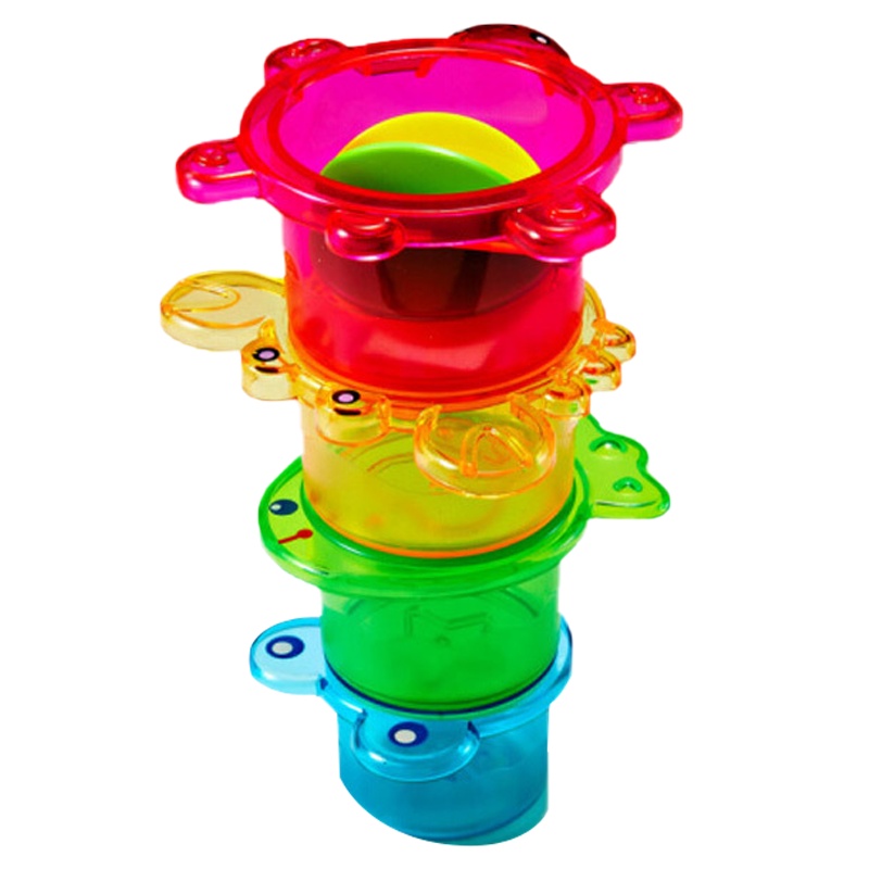 正品澳贝沐浴系列海洋叠叠杯 463412 澳贝玩水嬉戏叠叠圈男孩女孩洗澡玩具