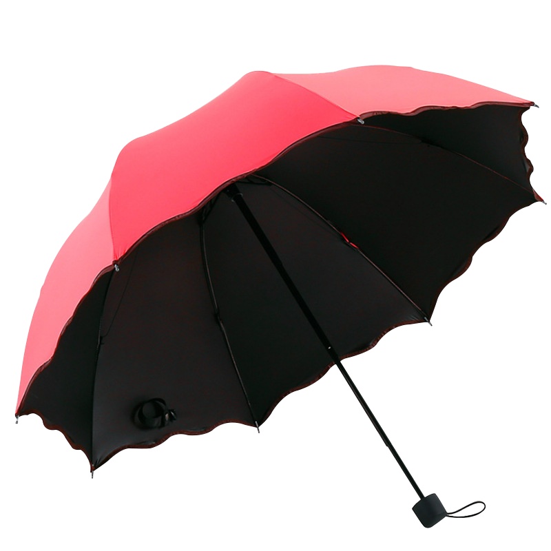 三折晴雨伞 XTL251 8K*55cm碰击布三折遇水开花晴雨伞遮阳广告伞便携雨伞 (把)